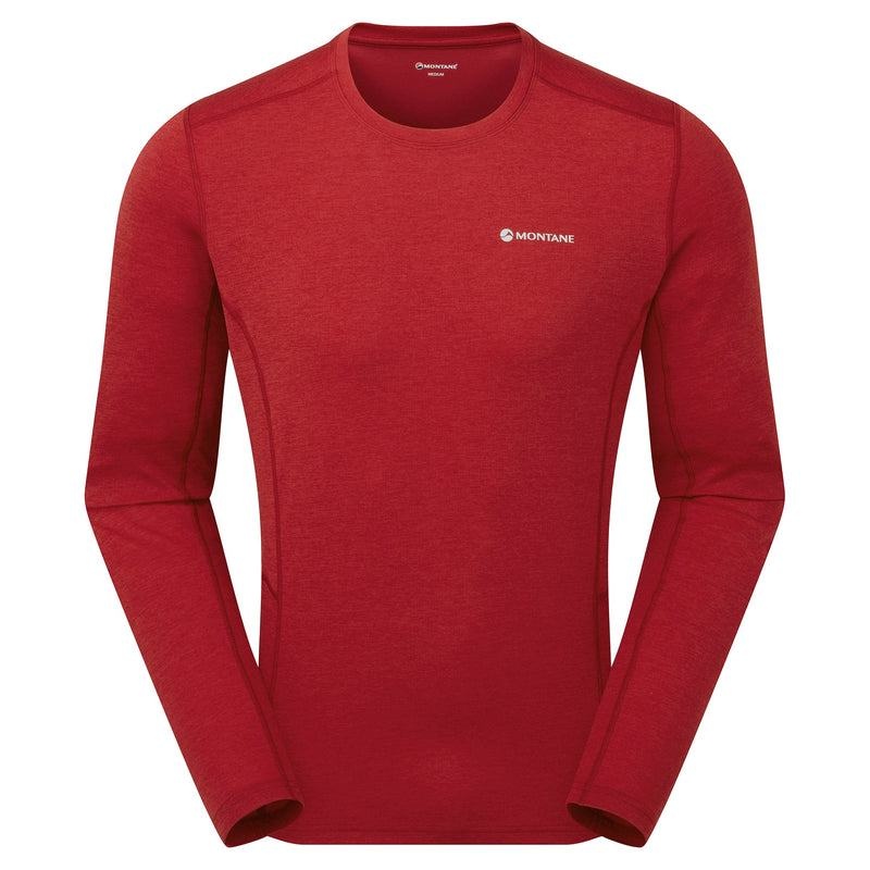 Montane Dart Long Sleeve T-shirts Heren Donkerrood | ORL8239SK