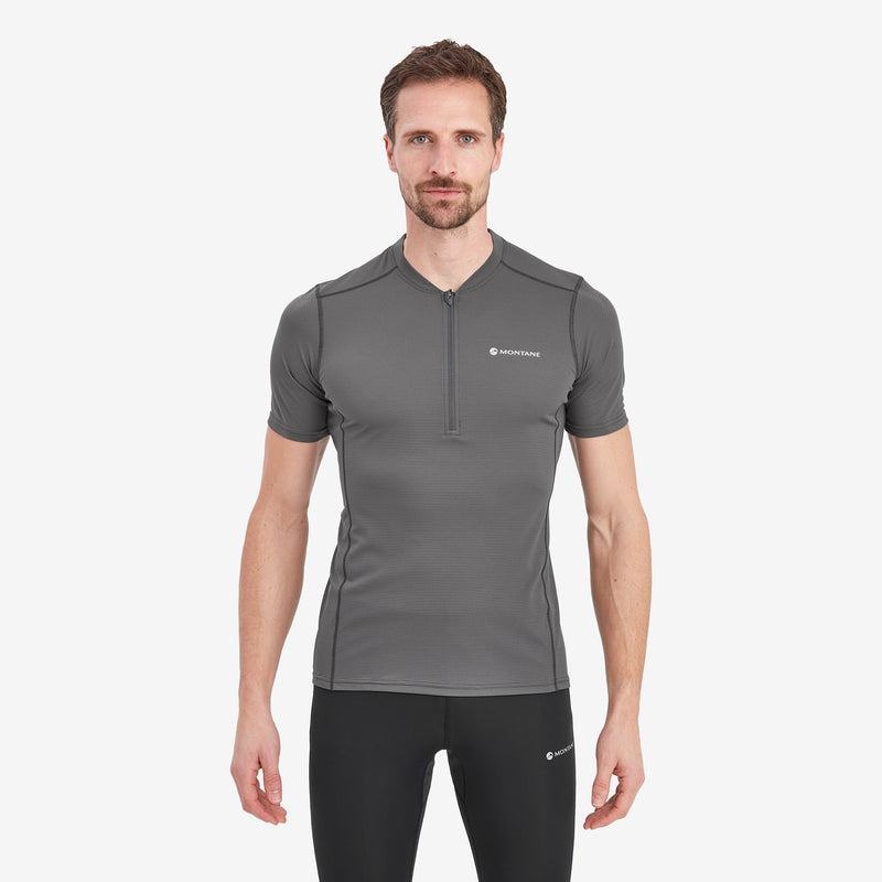 Montane Dart Nano Zip T-shirts Heren Donkergrijs | ZQP7984SB