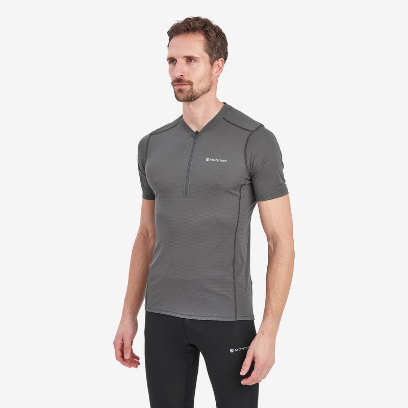 Montane Dart Nano Zip T-shirts Heren Donkergrijs | ZQP7984SB