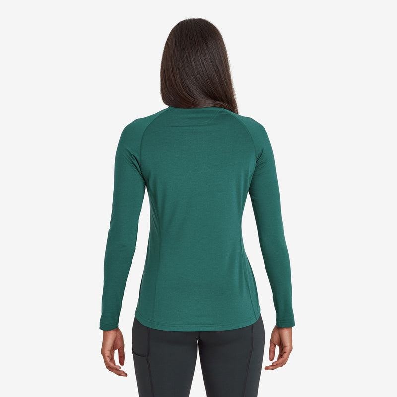 Montane Dart Thermo Zip Neck T-shirts Dames Donkergroen | YHW1715RD