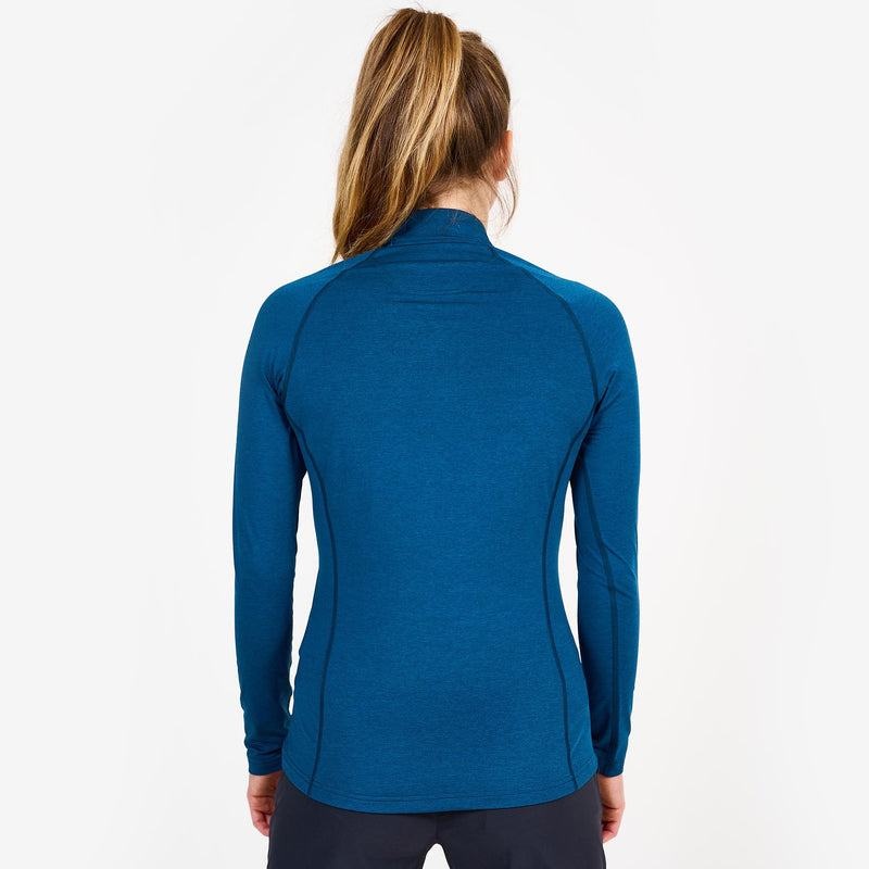 Montane Dart Thermo Zip Neck T-shirts Dames Donkerblauw Blauw | FRJ8926TZ