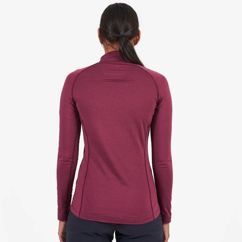 Montane Dart Thermo Zip Neck T-shirts Dames Donkerpaars | TNX2063HM