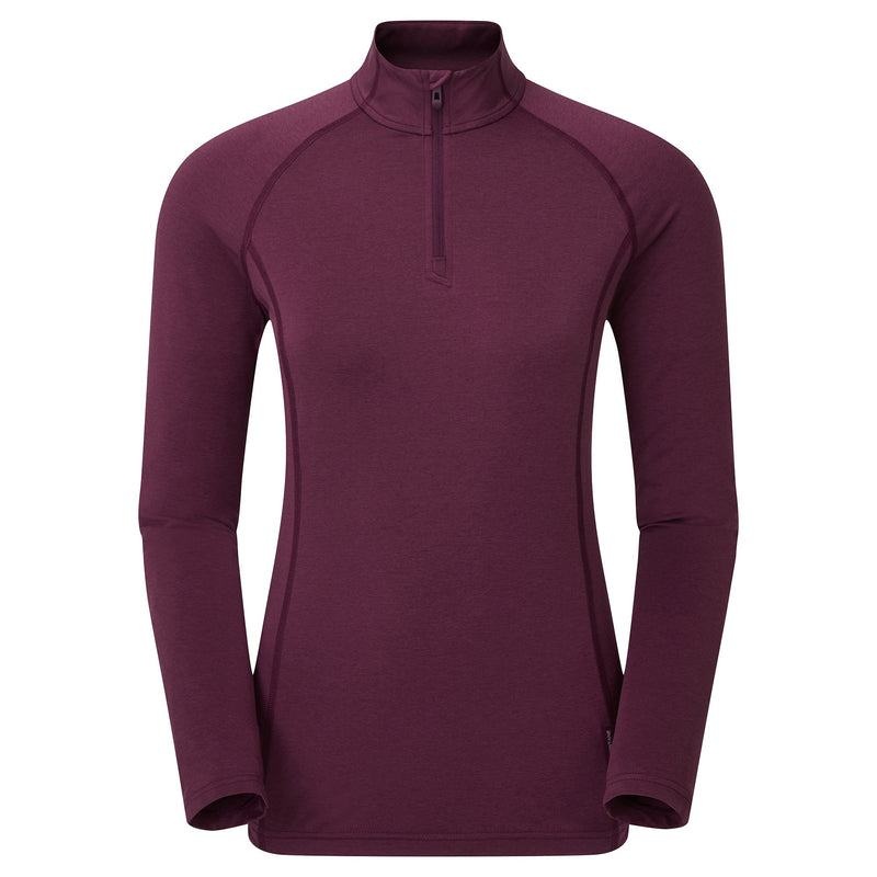 Montane Dart Thermo Zip Neck T-shirts Dames Donkerpaars | TNX2063HM