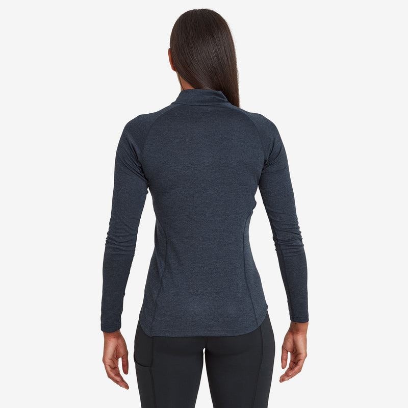 Montane Dart Zip Neck T-shirts Dames Donkerblauw | MEE8141TH