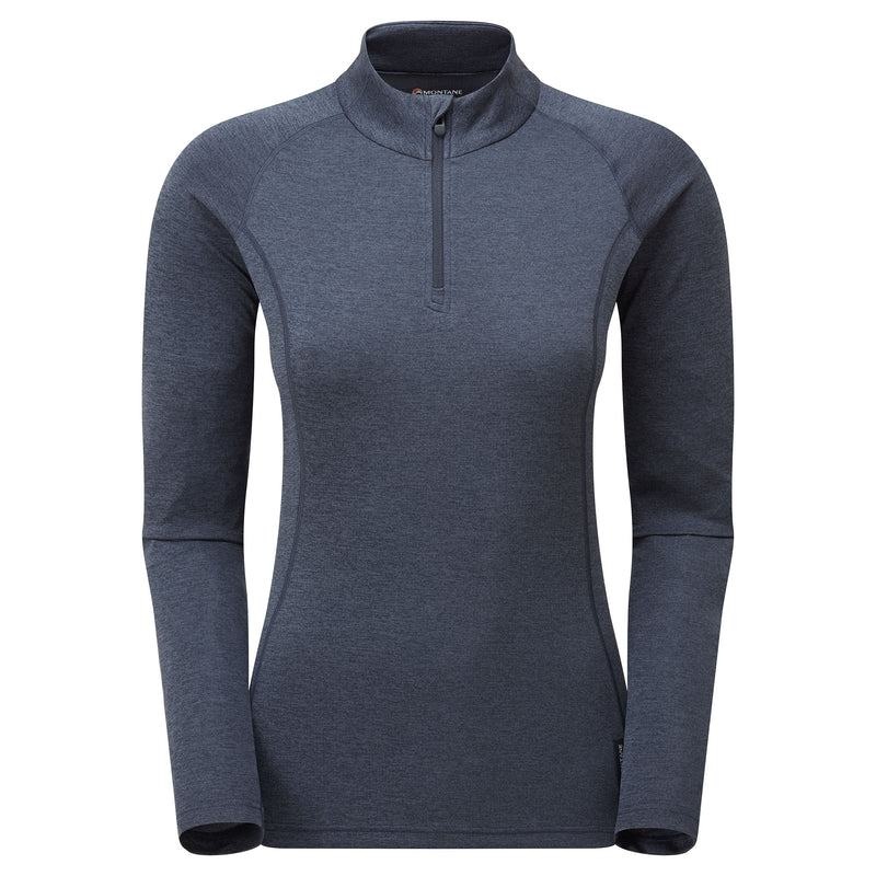 Montane Dart Zip Neck T-shirts Dames Donkerblauw | MEE8141TH