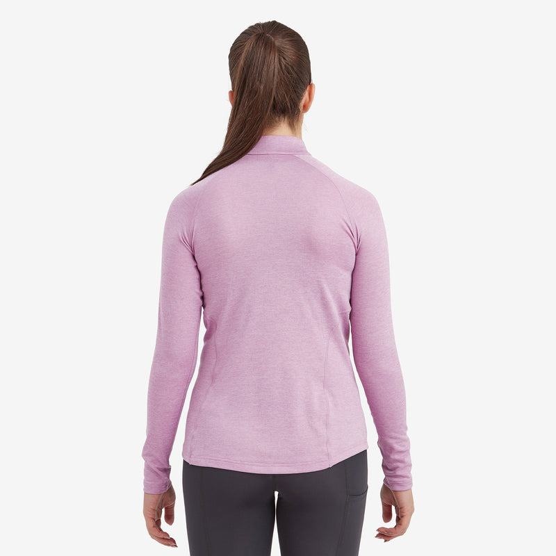 Montane Dart Zip Neck T-shirts Dames Grijs Paars | JJP9598XK