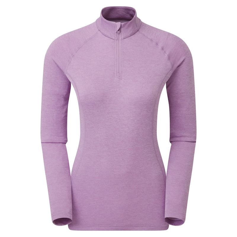 Montane Dart Zip Neck T-shirts Dames Grijs Paars | JJP9598XK