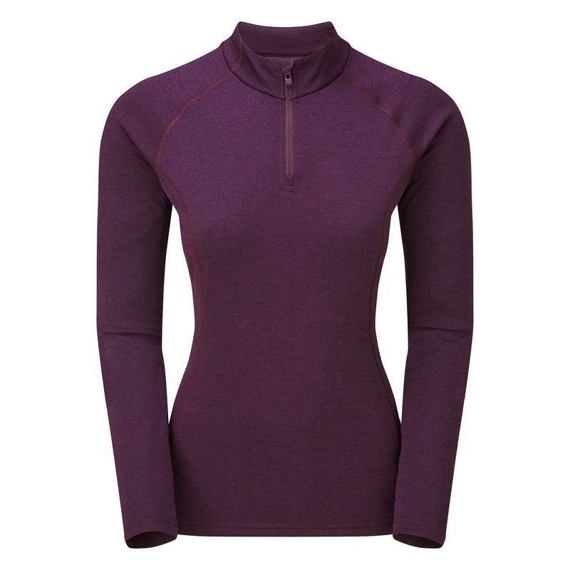 Montane Dart Zip Neck T-shirts Dames Paars | LEZ657TN