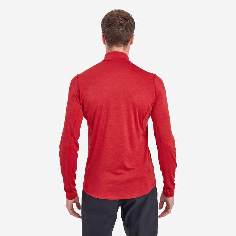 Montane Dart Zip Neck T-shirts Heren Donkerrood | ORL4220JF