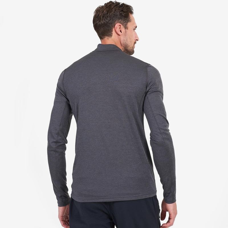 Montane Dart Zip Neck T-shirts Heren Donkergrijs | FFD4590UY