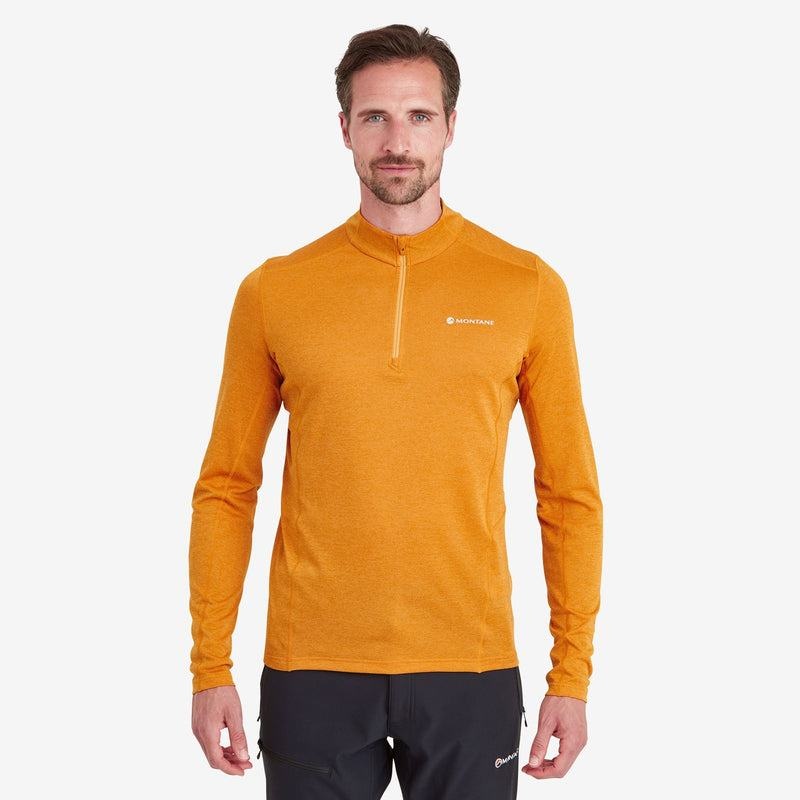 Montane Dart Zip Neck T-shirts Heren Oranje | TAQ5853BN