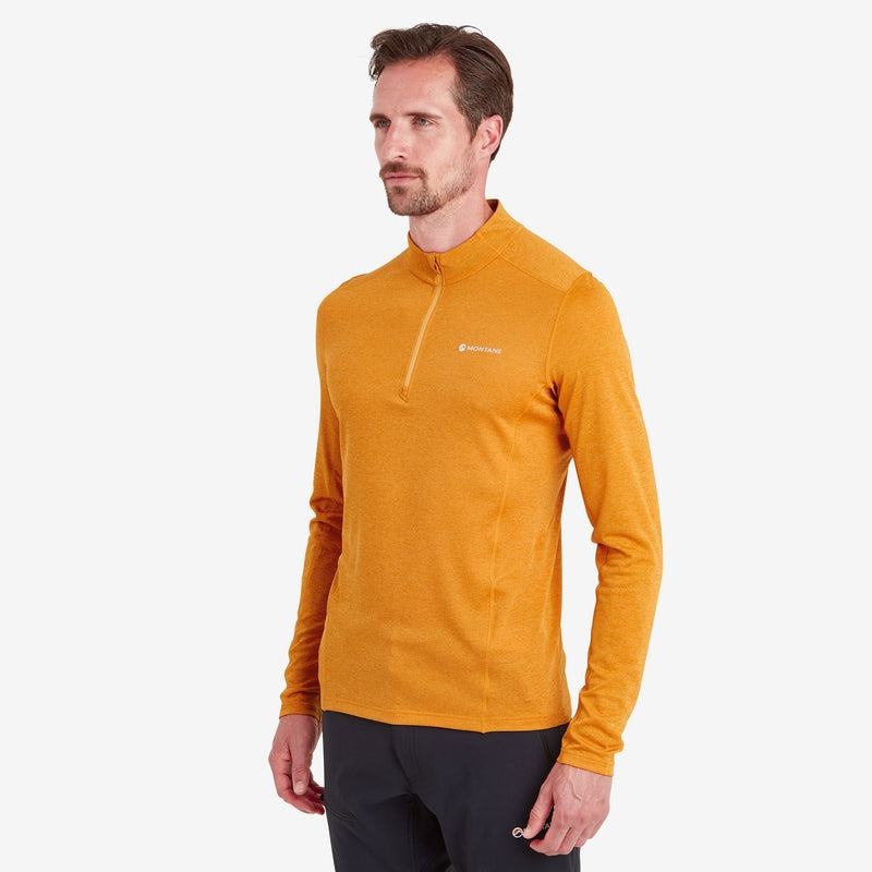 Montane Dart Zip Neck T-shirts Heren Oranje | TAQ5853BN