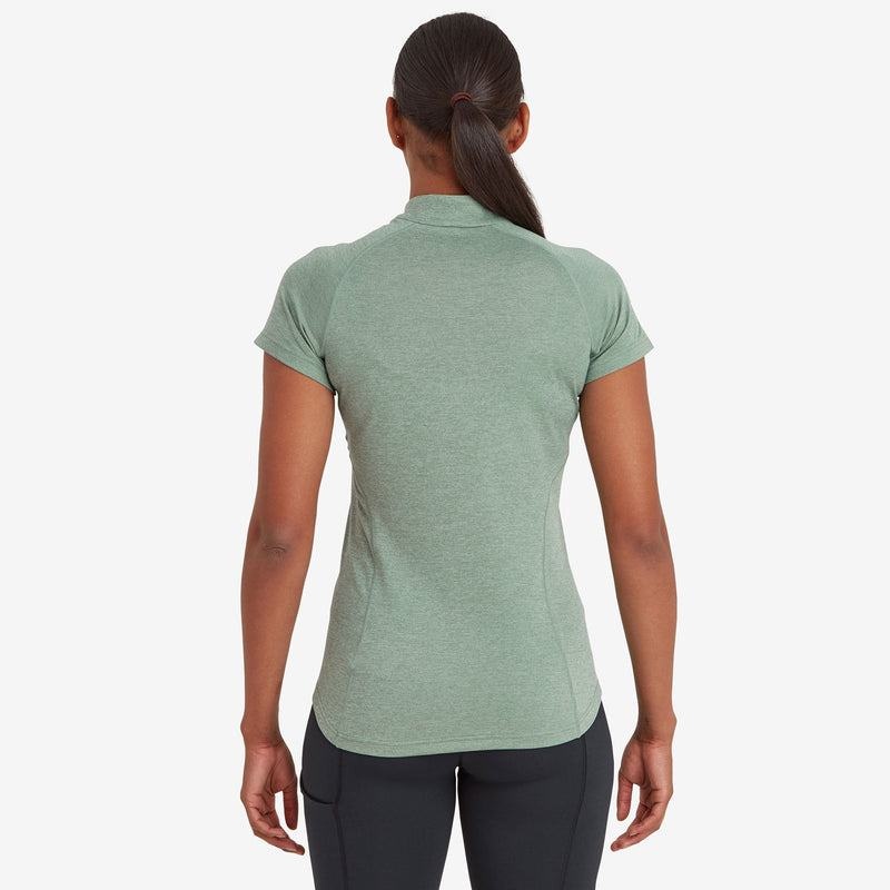 Montane Dart Zip T-shirts Dames Grijs Groen | IGF2512MP