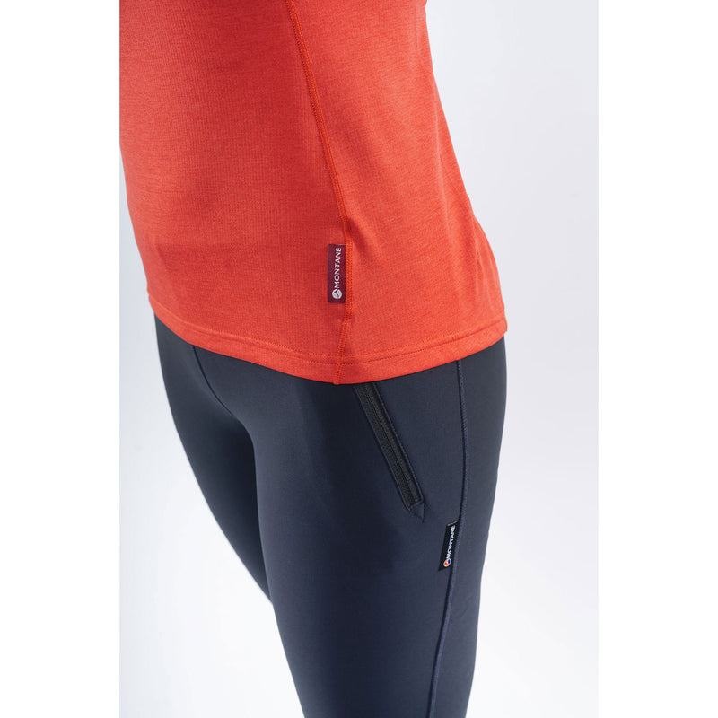 Montane Dart Zip T-shirts Dames Oranje Rood | CZT7096NP