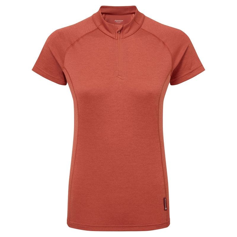 Montane Dart Zip T-shirts Dames Oranje Rood | CZT7096NP