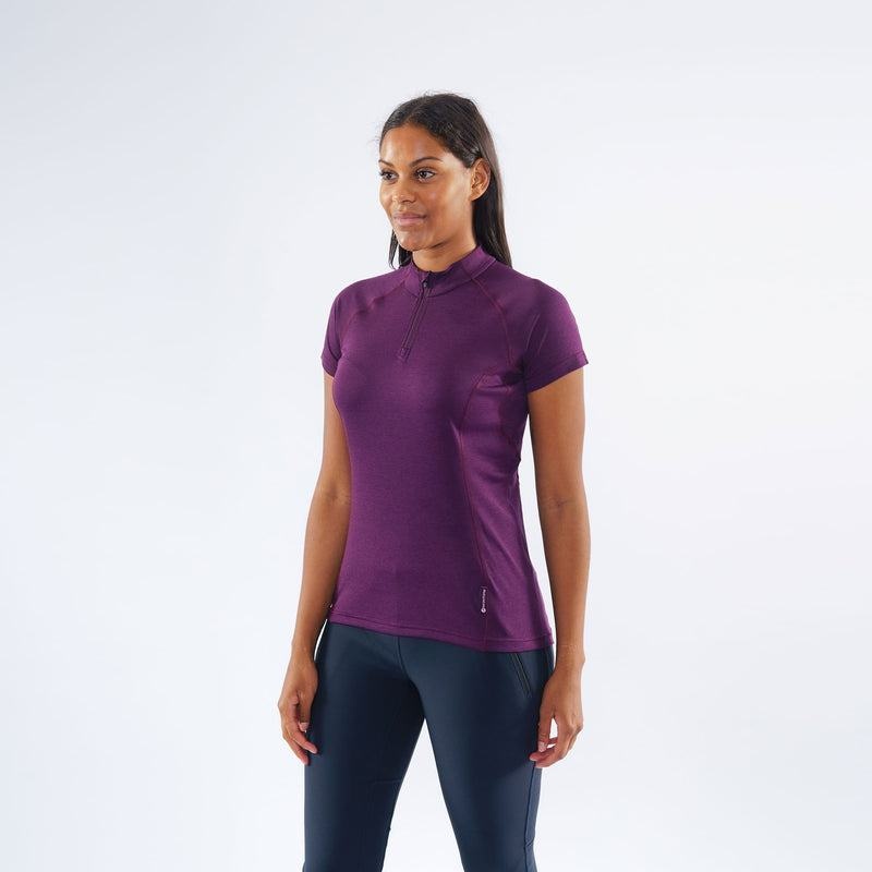 Montane Dart Zip T-shirts Dames Paars | WPT8072WV