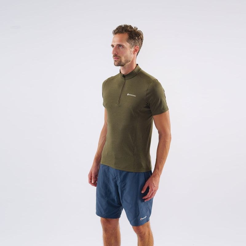 Montane Dart Zip T-shirts Heren Donkergroen | DBK10100BD