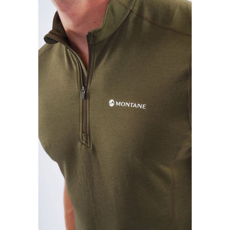 Montane Dart Zip T-shirts Heren Donkergroen | DBK10100BD