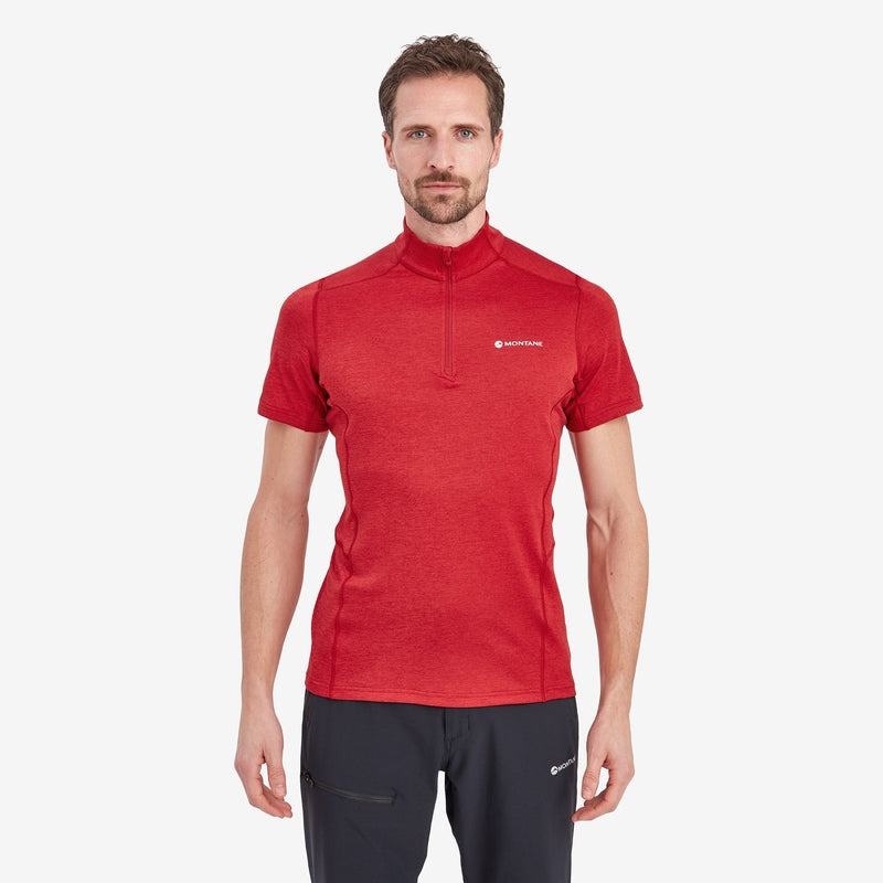 Montane Dart Zip T-shirts Heren Donkerrood | ZUJ5811UM