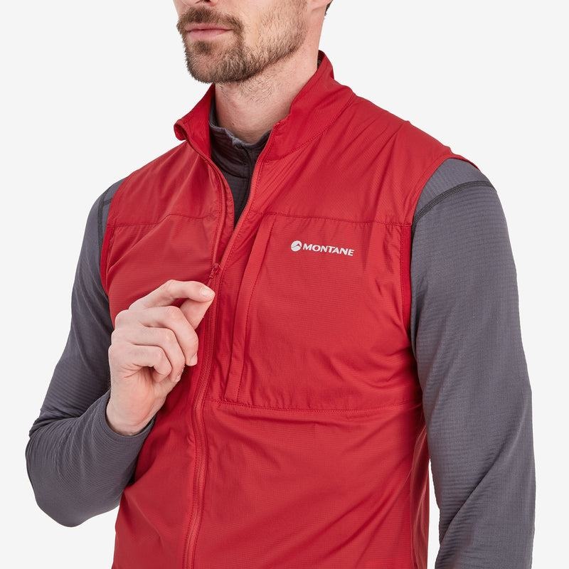 Montane Featherlite Windproof Gilet Heren Donkerrood | IPP8973EX