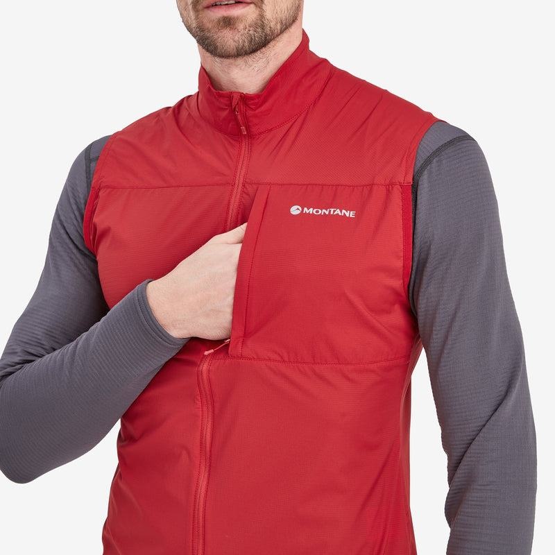 Montane Featherlite Windproof Gilet Heren Donkerrood | IPP8973EX