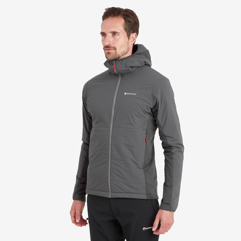 Montane Fireball Lite Met Capuchon Geïsoleerde Jassen Heren Donkergrijs | QAE1412RQ