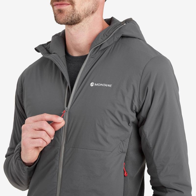 Montane Fireball Lite Met Capuchon Geïsoleerde Jassen Heren Donkergrijs | QAE1412RQ