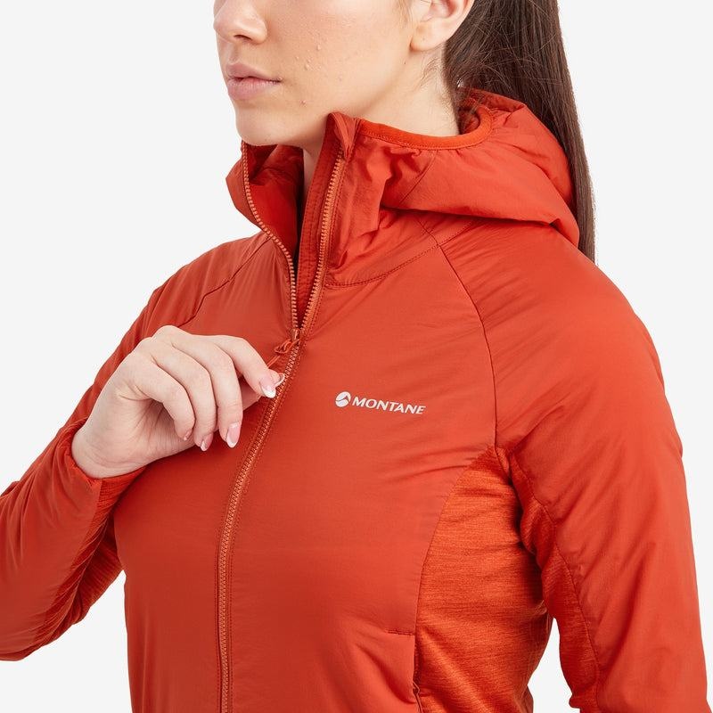 Montane Fireball Lite Met Capuchon Geïsoleerde Jassen Dames Oranje Rood | FWQ3926FC