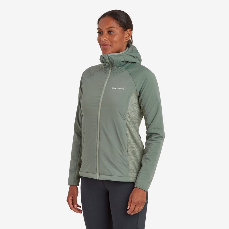 Montane Fireball Lite Met Capuchon Geïsoleerde Jassen Dames Grijs Groen | SHB5391NV