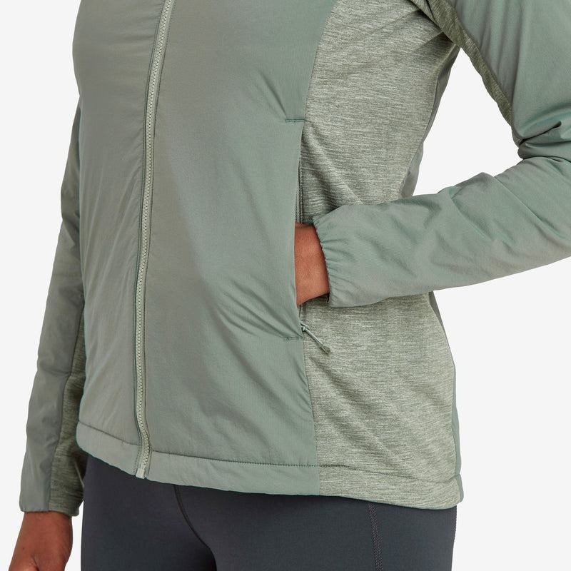 Montane Fireball Lite Met Capuchon Geïsoleerde Jassen Dames Grijs Groen | SHB5391NV