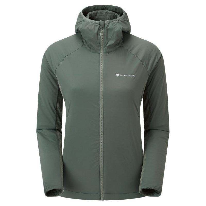 Montane Fireball Lite Met Capuchon Geïsoleerde Jassen Dames Grijs Groen | SHB5391NV