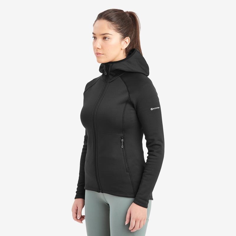 Montane Fury Met Capuchon Fleece Jassen Dames Zwart | PML907BS