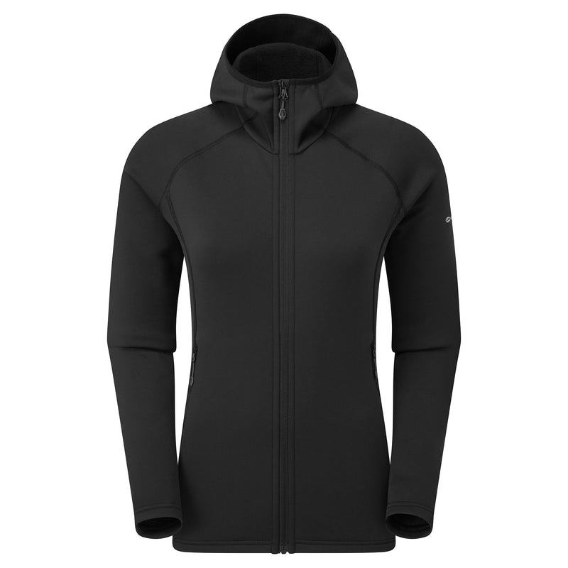 Montane Fury Met Capuchon Fleece Jassen Dames Zwart | PML907BS