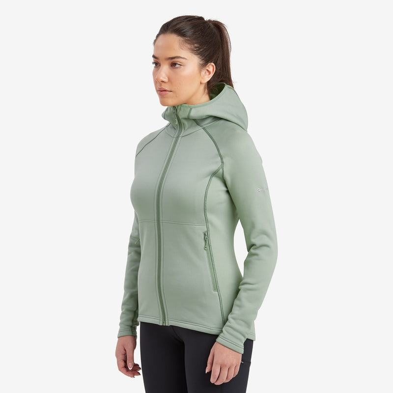 Montane Fury Met Capuchon Fleece Jassen Dames Grijs Groen | JXF5074QI