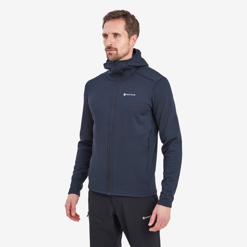 Montane Fury Met Capuchon Fleece Jassen Heren Donkerblauw | RVK9126UB