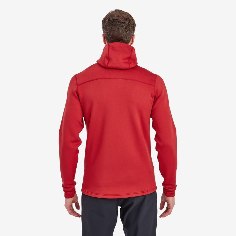 Montane Fury Met Capuchon Fleece Jassen Heren Donkerrood | NUT991UB