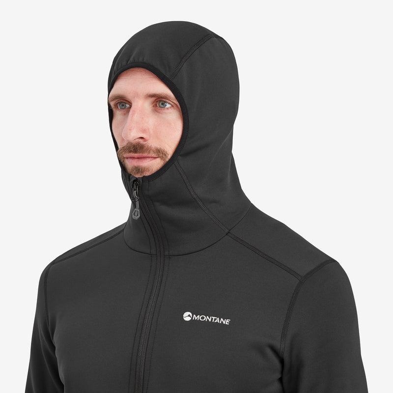 Montane Fury Met Capuchon Fleece Jassen Heren Zwart | TUJ2461TB