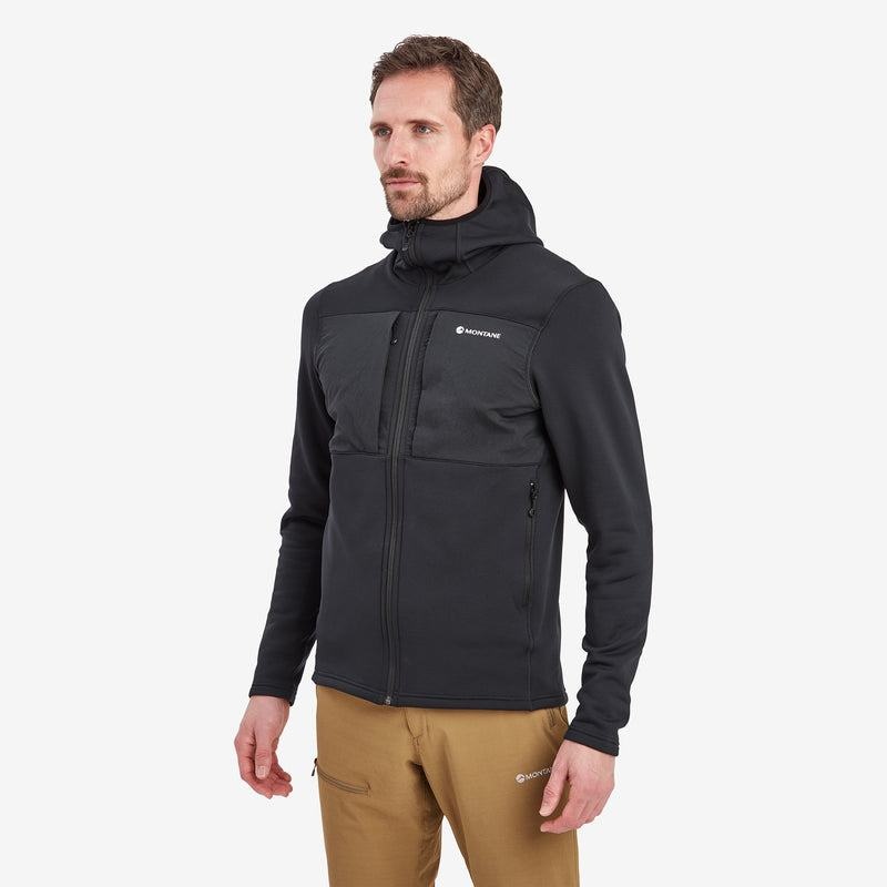 Montane Fury XT Met Capuchon Fleece Jassen Heren Zwart | MTW339QB