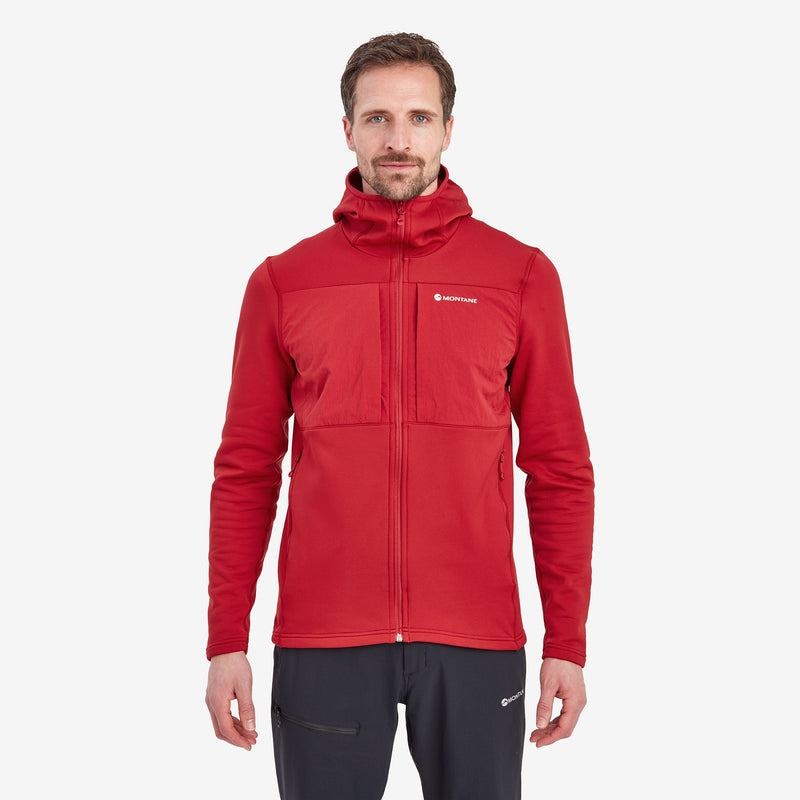 Montane Fury XT Met Capuchon Fleece Jassen Heren Donkerrood | MRD190OK