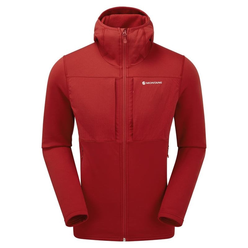 Montane Fury XT Met Capuchon Fleece Jassen Heren Donkerrood | MRD190OK