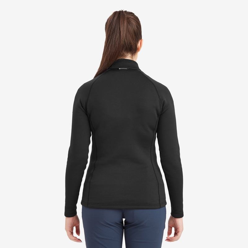 Montane Fury Zip Pull-On Vlies Dames Zwart | AMY9744RS