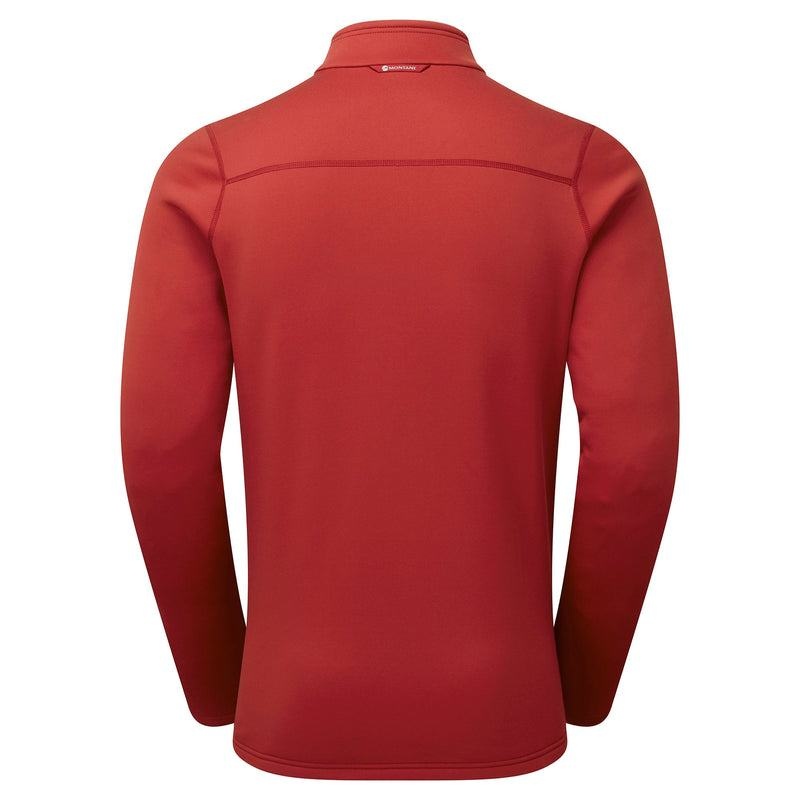 Montane Fury Zip Pull-On Vlies Heren Donkerrood | DKC8228LM