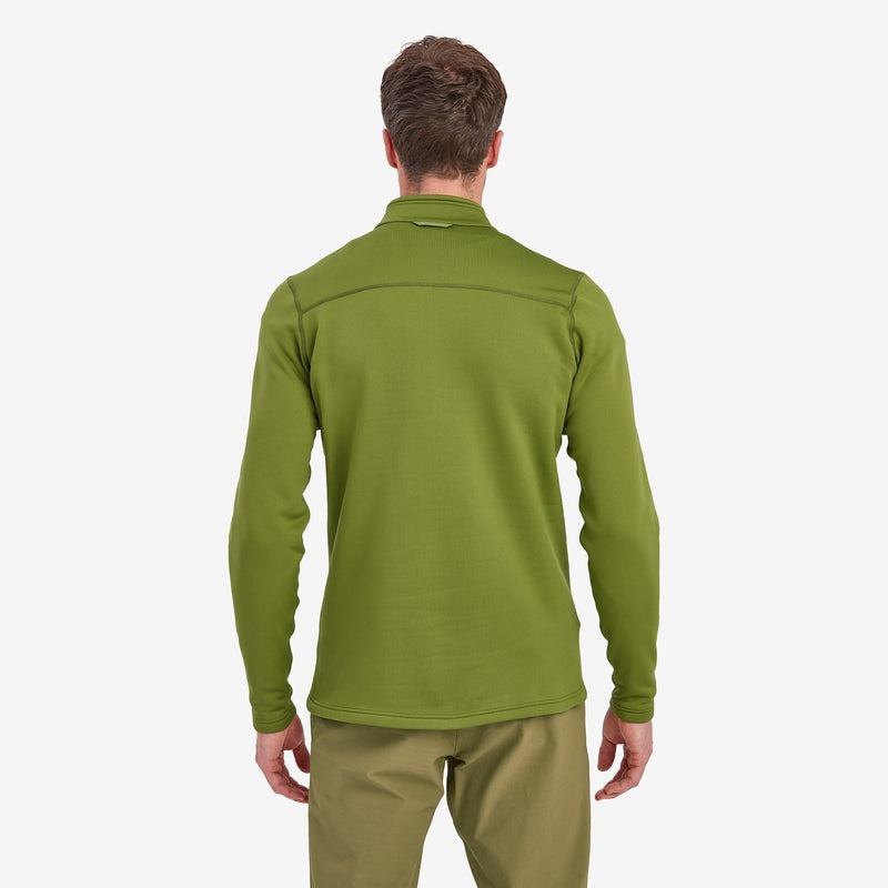 Montane Fury Zip Pull-On Vlies Heren Groen | PLH8040TF