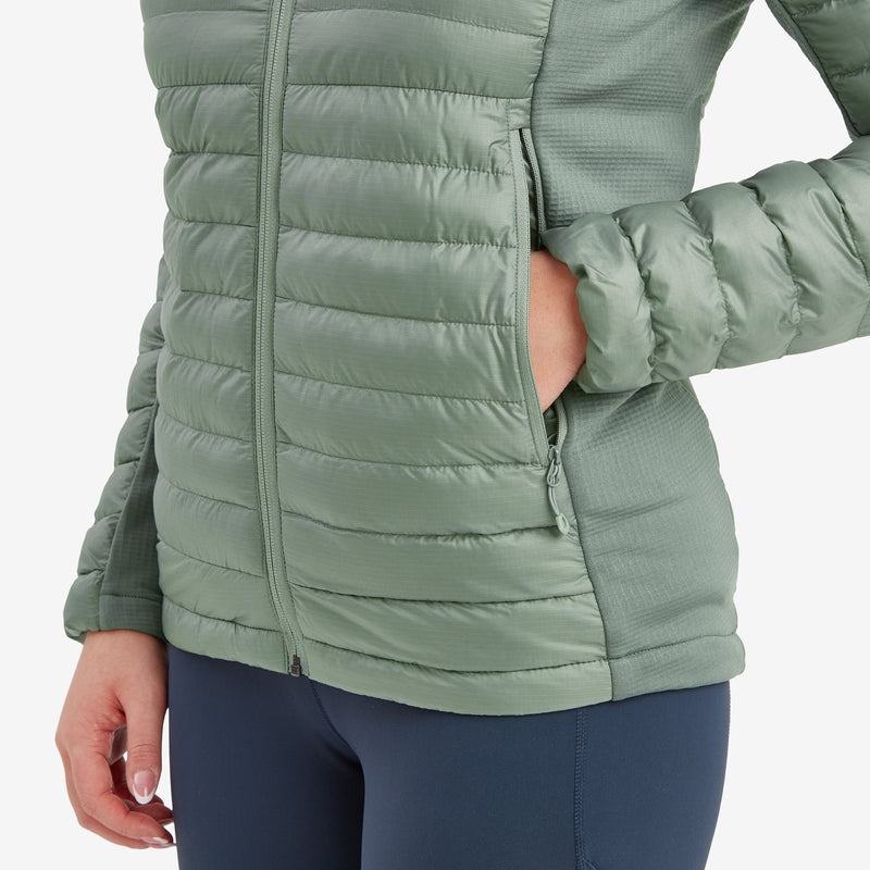 Montane Icarus Lite Met Capuchon Jassen Dames Grijs Groen | BYI88100BO