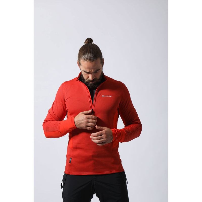 Montane Iridium Hybride Pull-On Fleece Jassen Heren Oranje | ZIF439SR