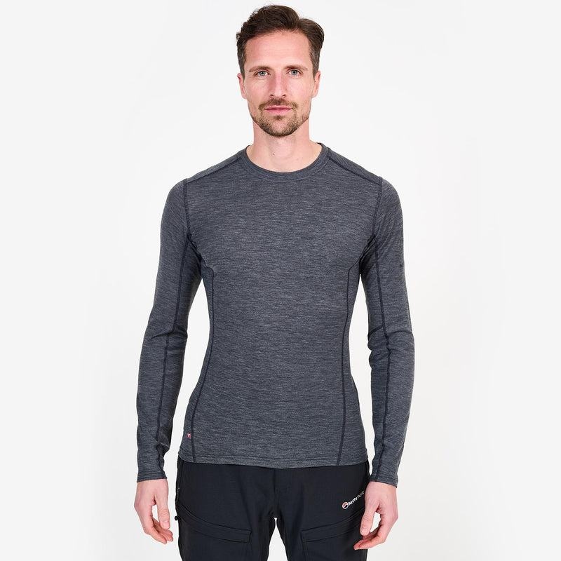 Montane Primino 140 Long Sleeve T-shirts Heren Zwart | LVI598KF