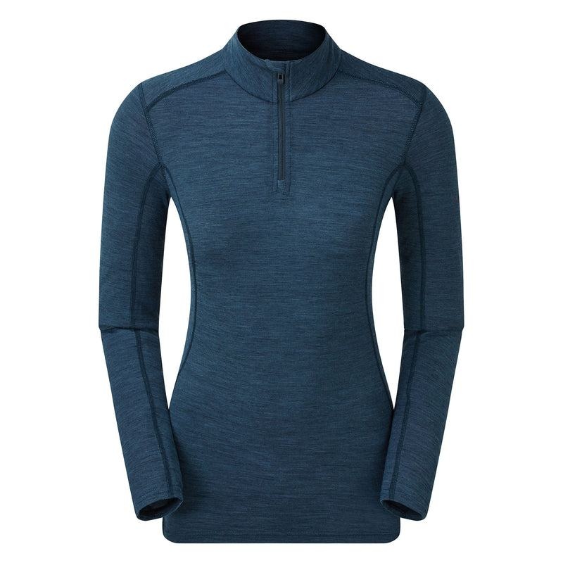 Montane Primino 140 Zip Neck Basislaag Top Dames Donkerblauw Blauw | VSI3329QF