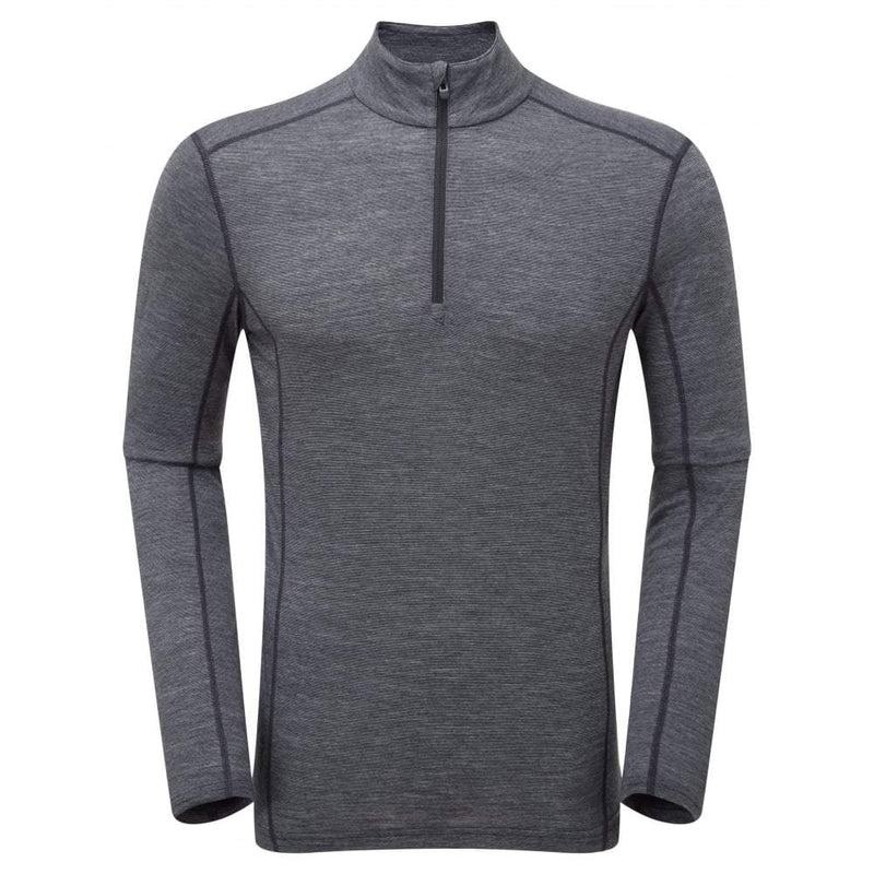 Montane Primino 140 Zip Neck Basislaag Top Heren Zwart | GJQ4776GM