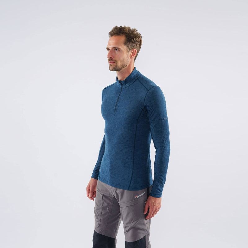 Montane Primino 140 Zip Neck Basislaag Top Heren Donkerblauw Blauw | UHM9493AG