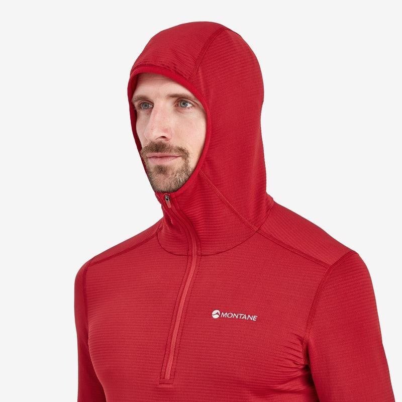 Montane Protium Lite Met Capuchon Pull On Vlies Heren Donkerrood | EAR4062JS